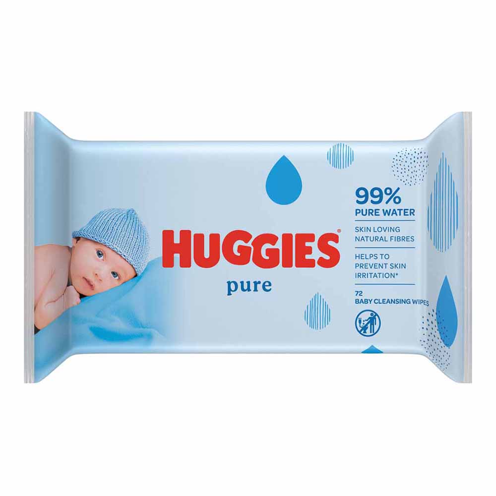 Huggies Baby Pure Wipes 56 Pack Image 1
