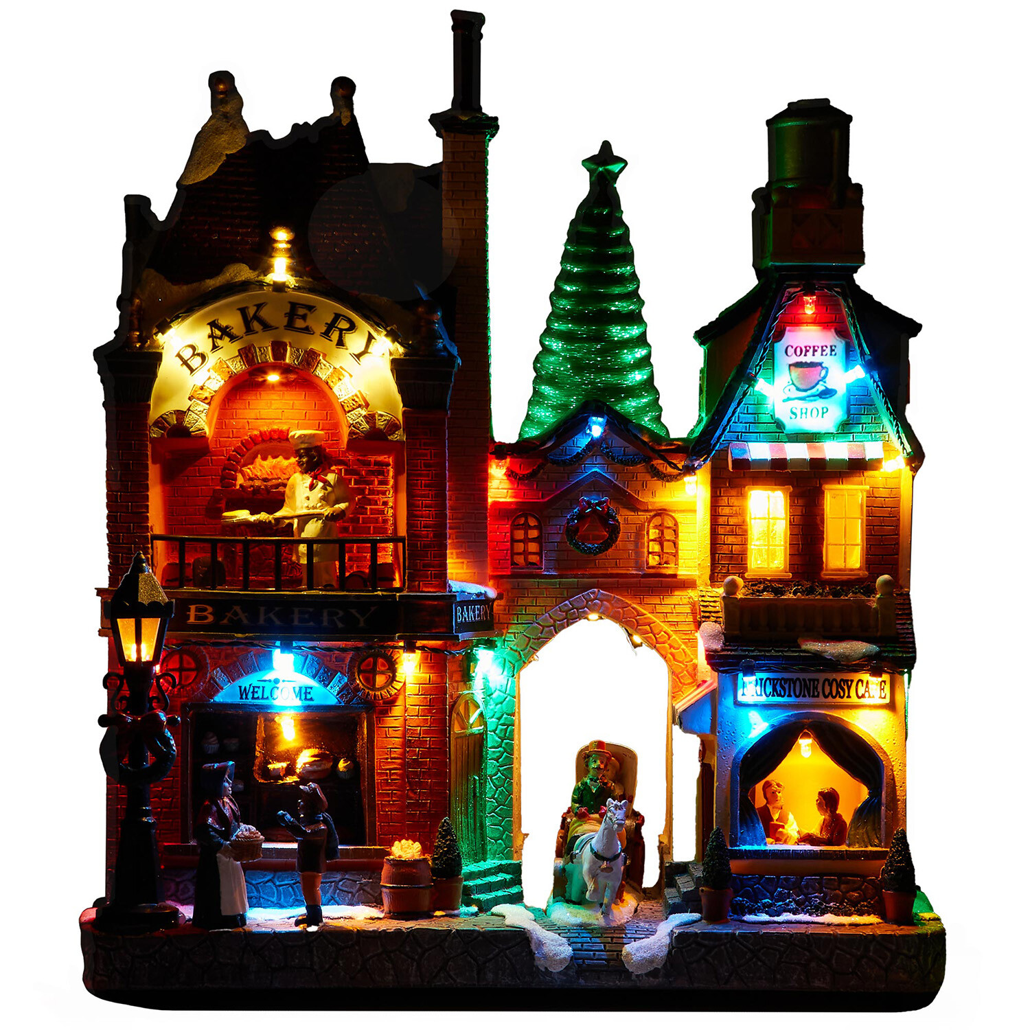 Christmas LED Musical Bakery Village Image 4