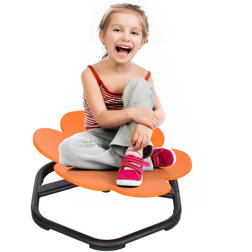 AIYAPLAY Orange and Black Sensory Spinning Chair Image 2