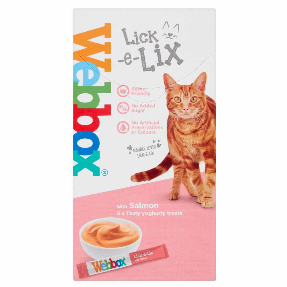 Webbox Cats Delight Lick-e-Lix Salmon Cat Treats 5 x 15g Image