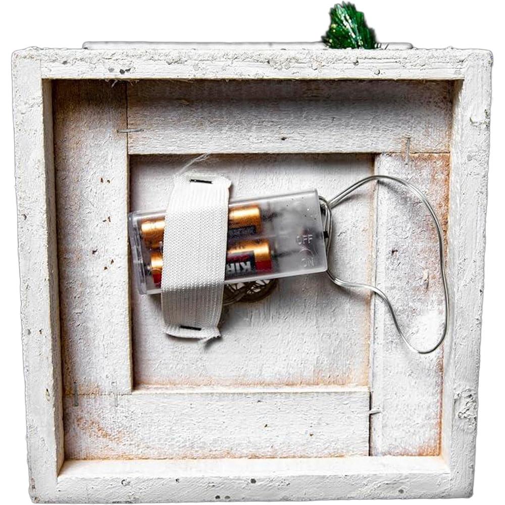 Shatchi White Pre Lit LED Wooden Nativity Scene Christmas Decoration Image 3