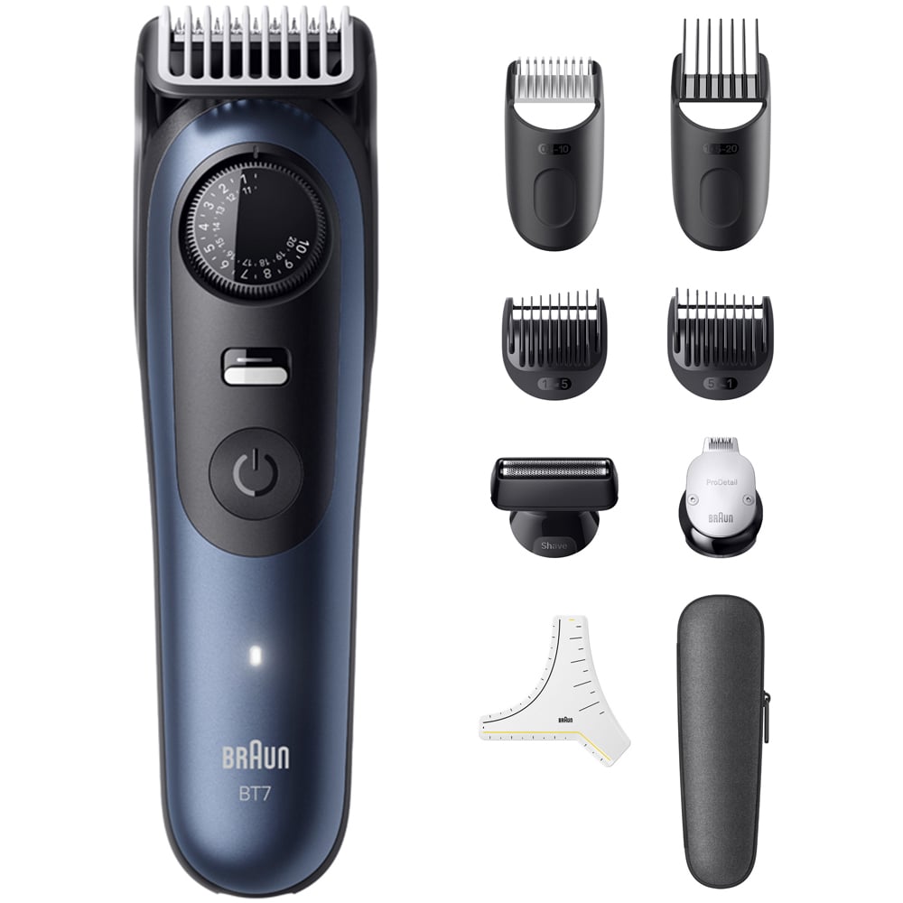 Braun Series 7 BT7540 Blue ProBlade Beard Trimmer with 40 Lengths and 10 Barbering Tools Image 2