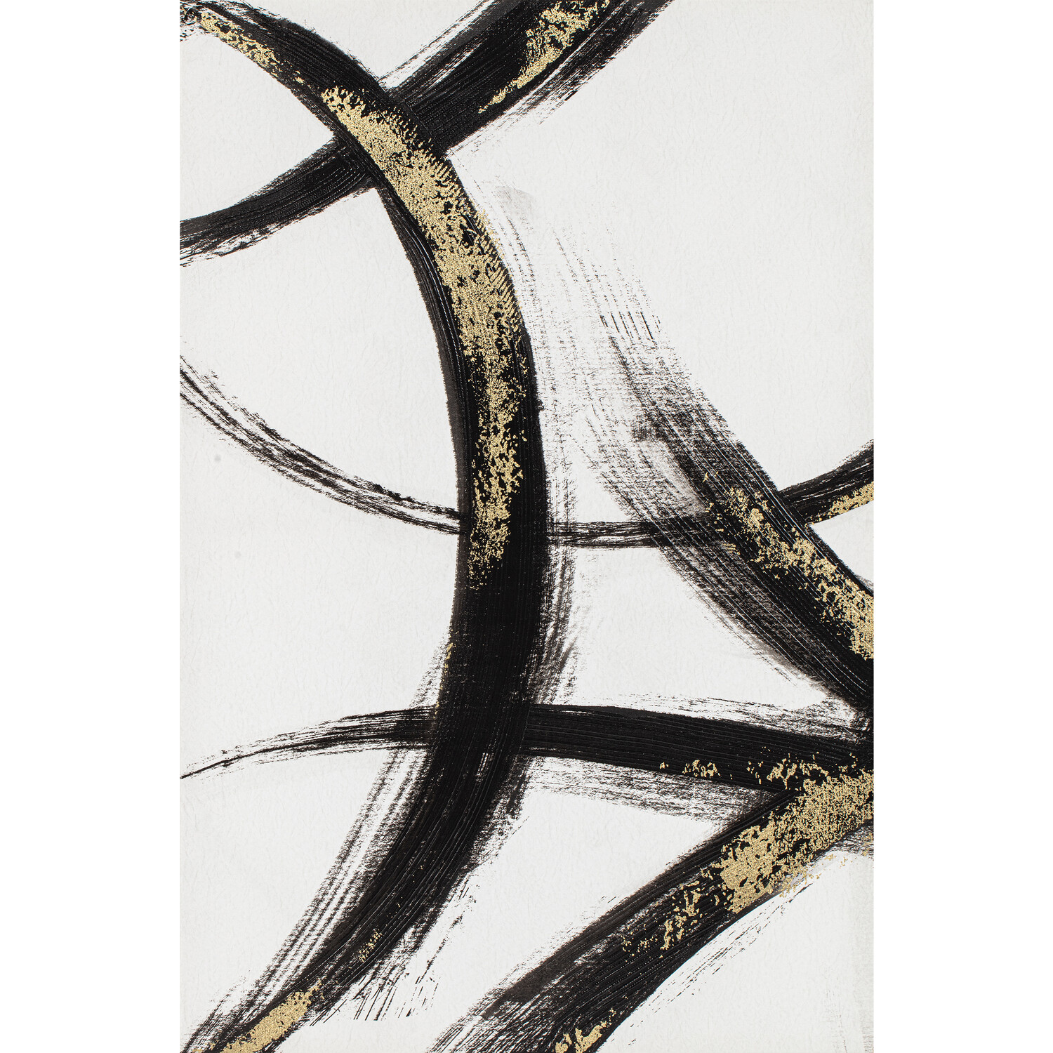 Brushstroke Gold Foil Wall Art Image 1