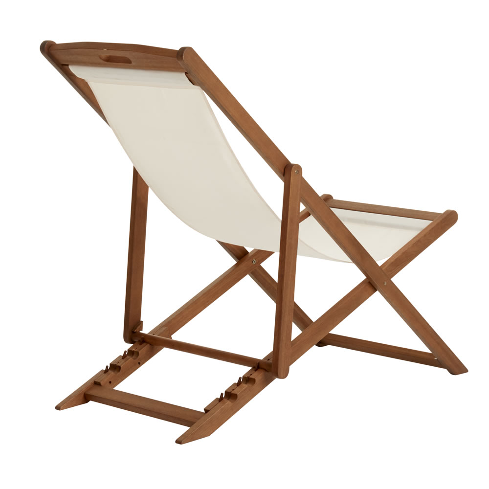 Wilko Hardwood Deck Chair Image 2