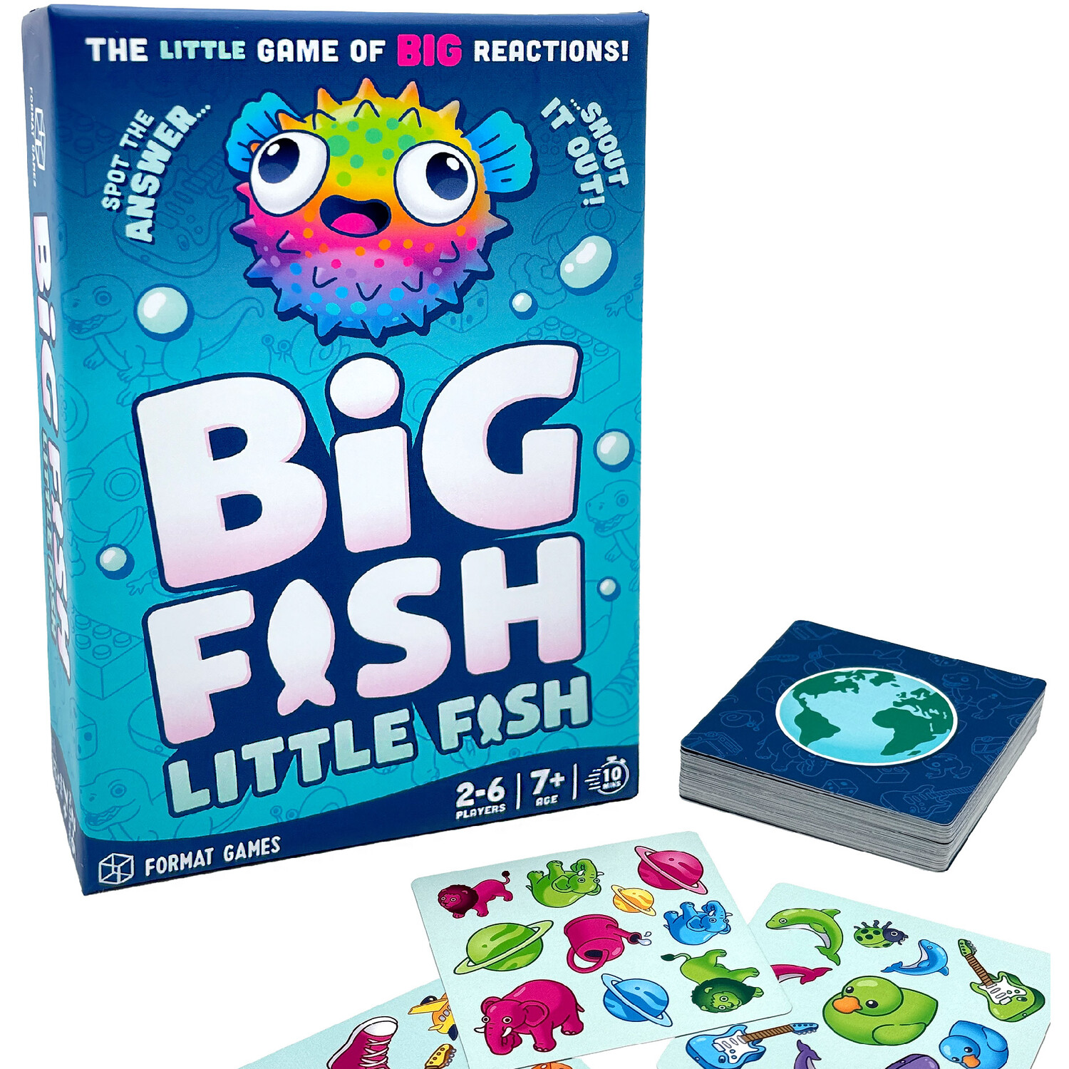 Big Fish Little Fish Fast Card Fun Blue Image 1