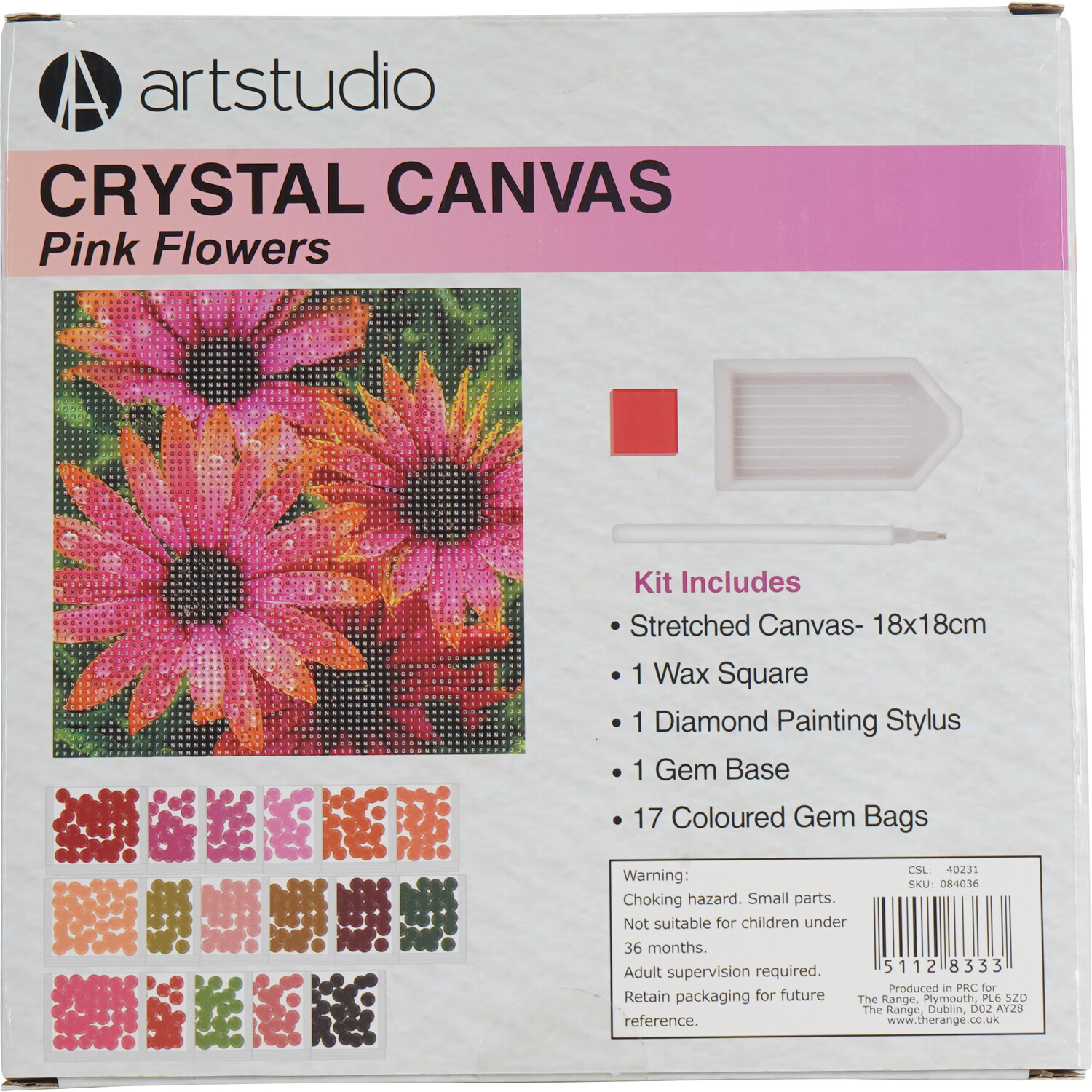Crystal Canvas Butterfly or Pink Flowers Image 6