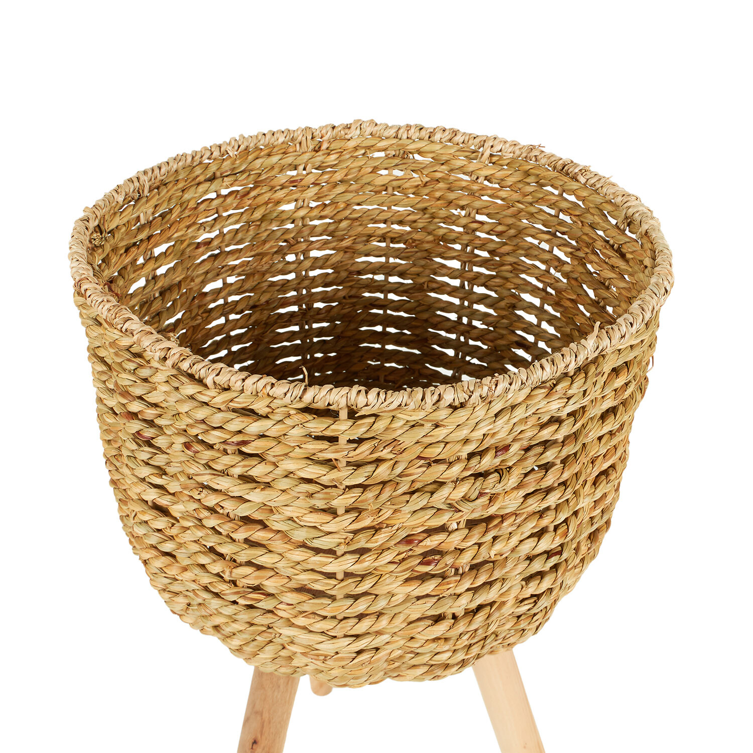 Seagrass Footed Planter Brown Image 3