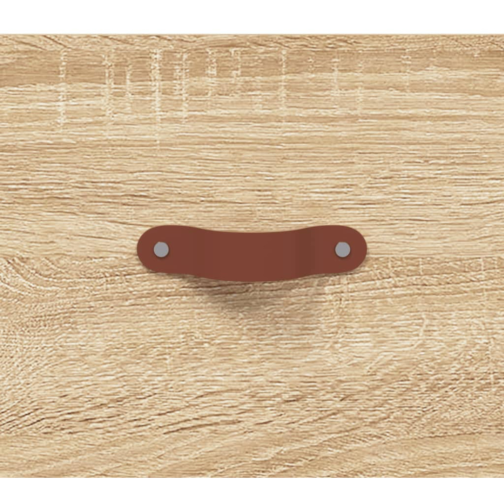 vidaXL 2 Glass Door Single Drawer Sonoma Oak Highboard Image 9