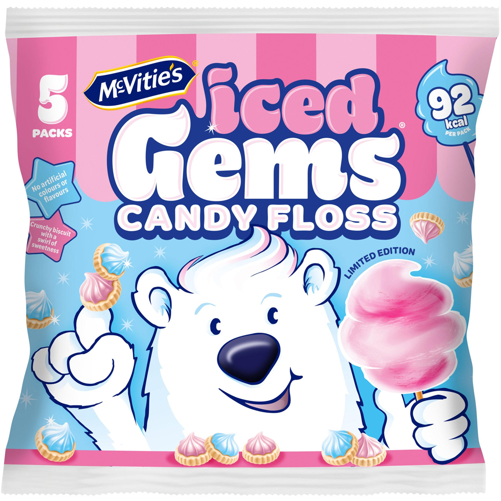 McVitie's Iced Gems Candyfloss Flavour 5 Pack Image