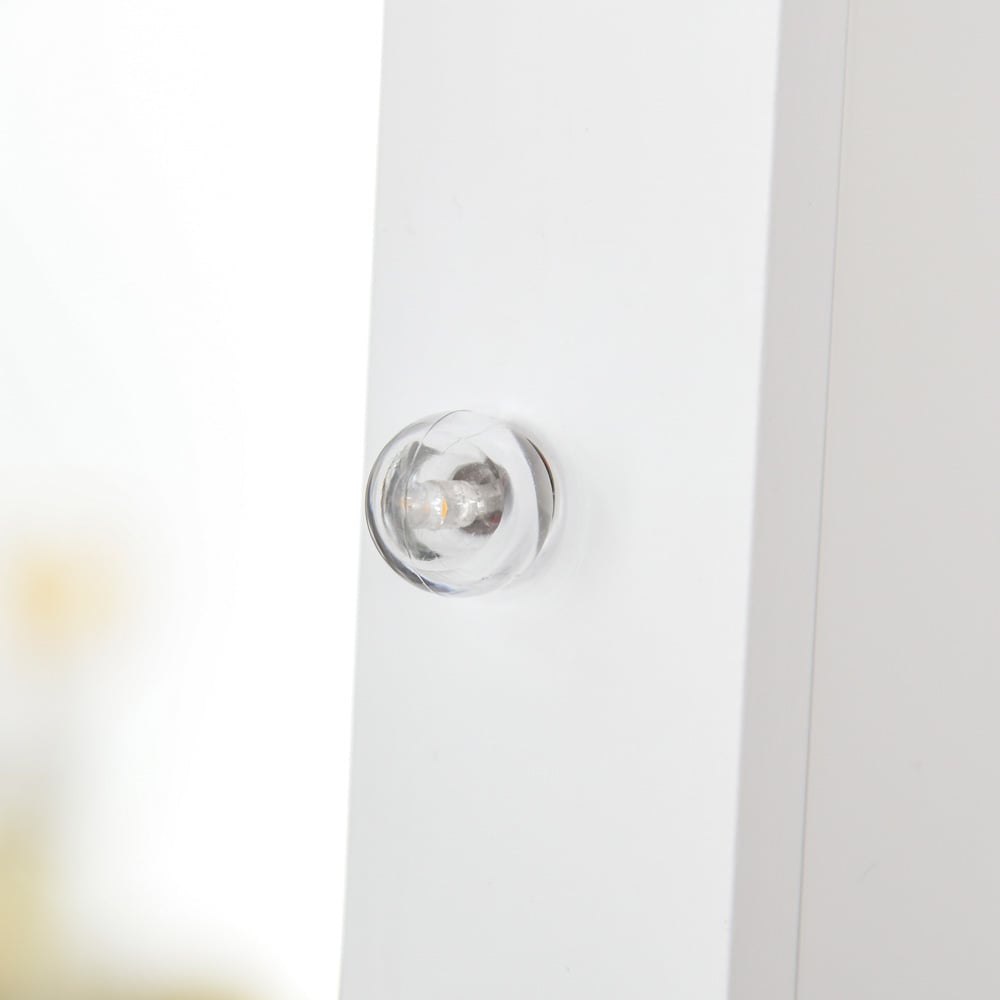 Portland Full Body Mirrored Jewellery Cabinet with Warm White LED Image 4