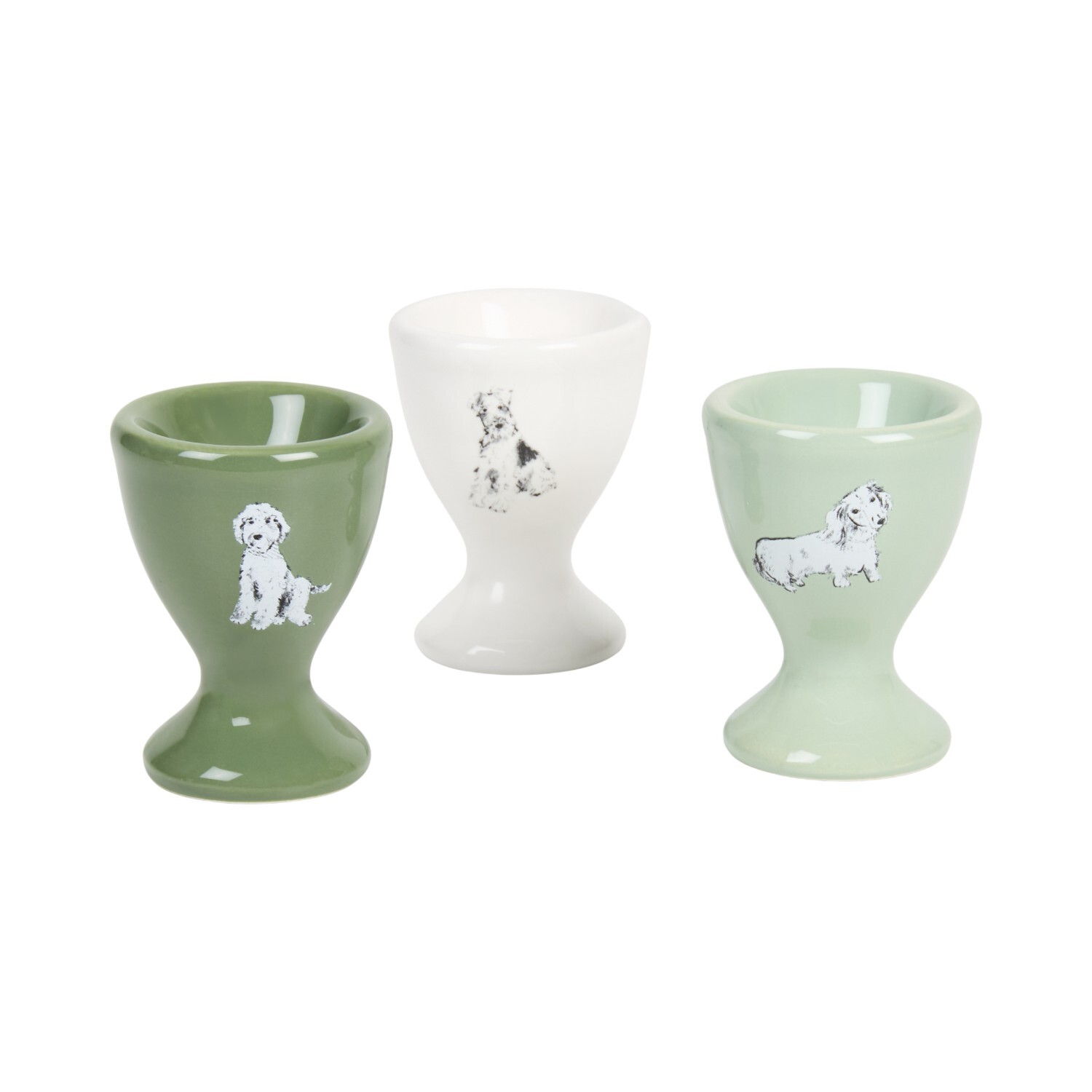 Pack of 4 Waggy Tails Egg Cups Green Image 4