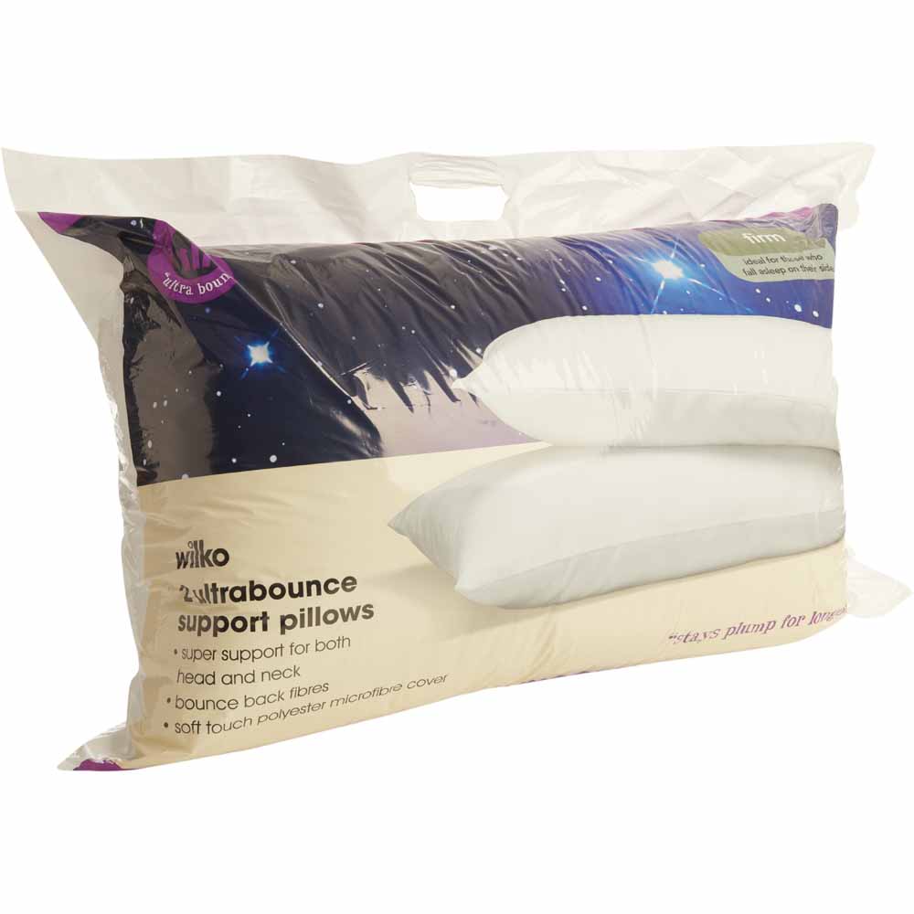 Wilko Ultrabounce Support Pillow Set 74 x 48cm Image 3