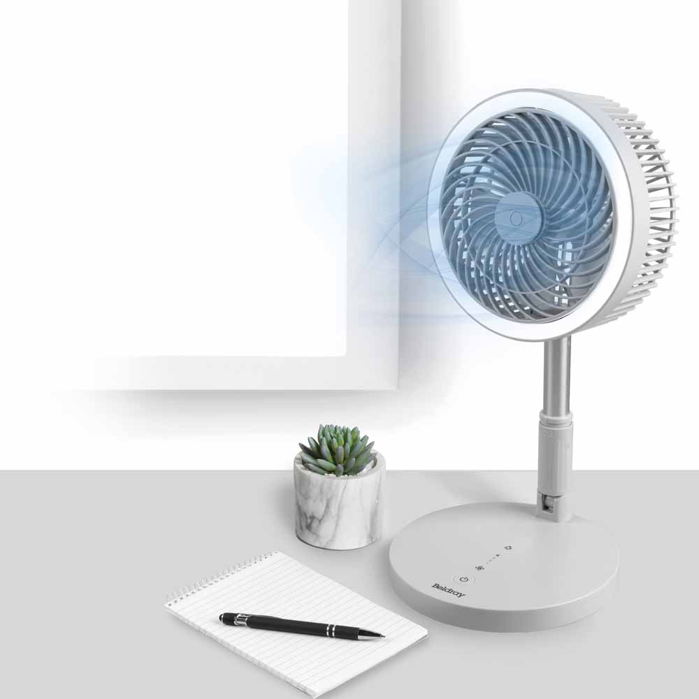 Beldray Cordless LED Foldable Fan Grey Image 6