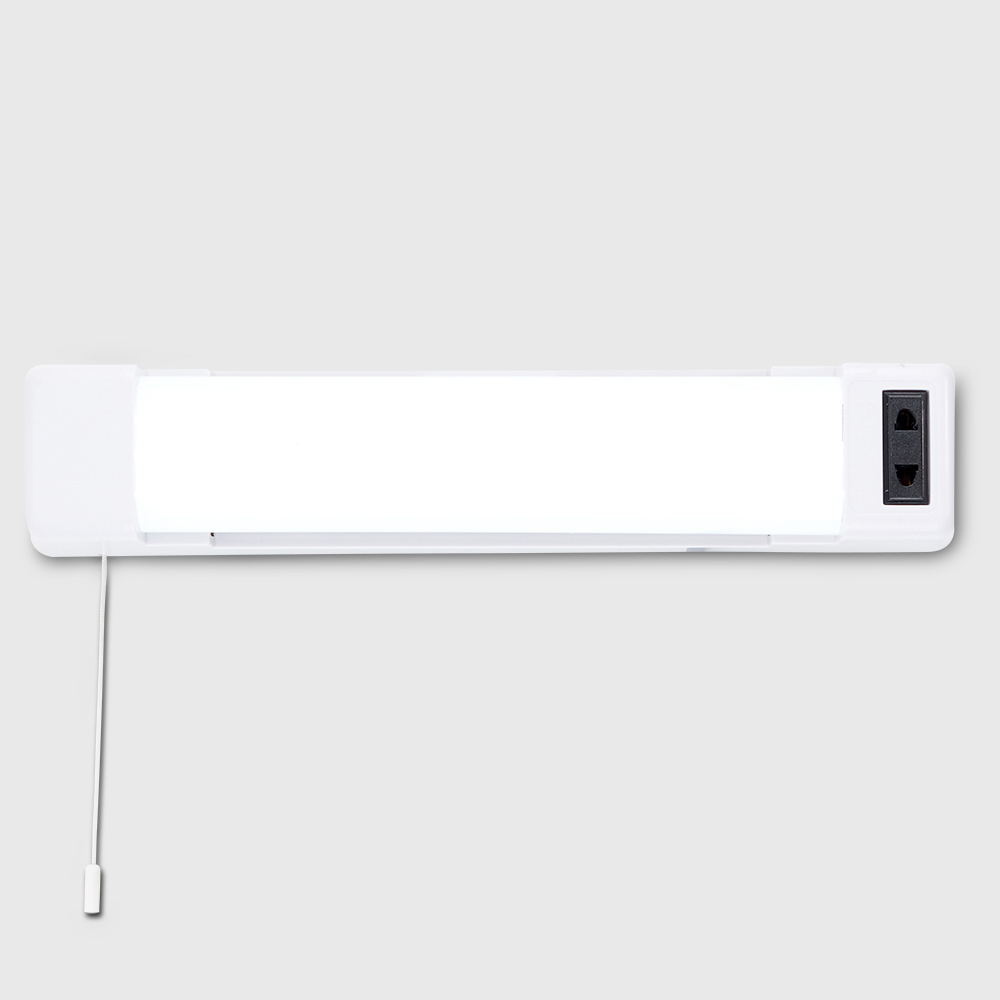 ValueLights Horizon White LED Bathroom Shaver Light With Pull Switch Image 5