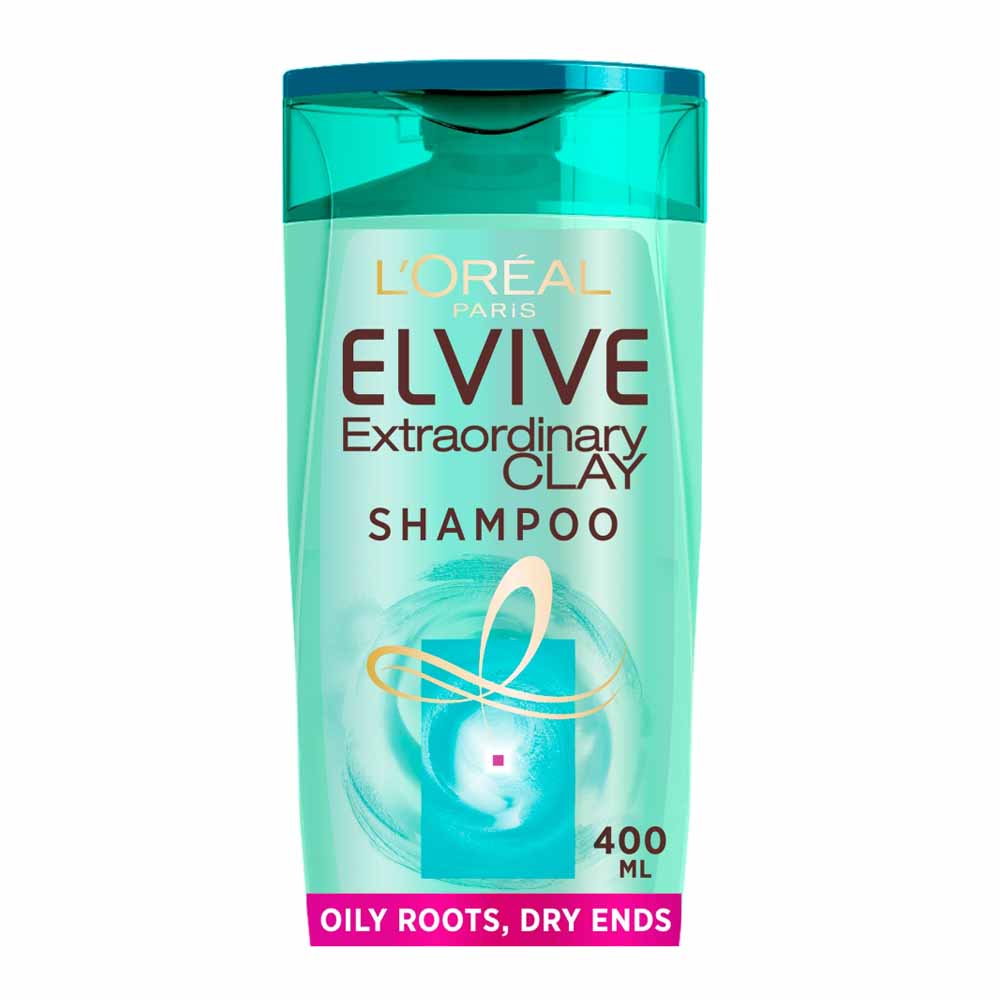 L’Oréal Paris Elvive Clay Shampoo for Oily Roots 400ml Image 1
