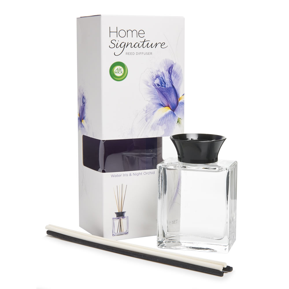 Air Wick Home Signature Reed Diffuser Water Iris  and Night Orchid 100ml Image