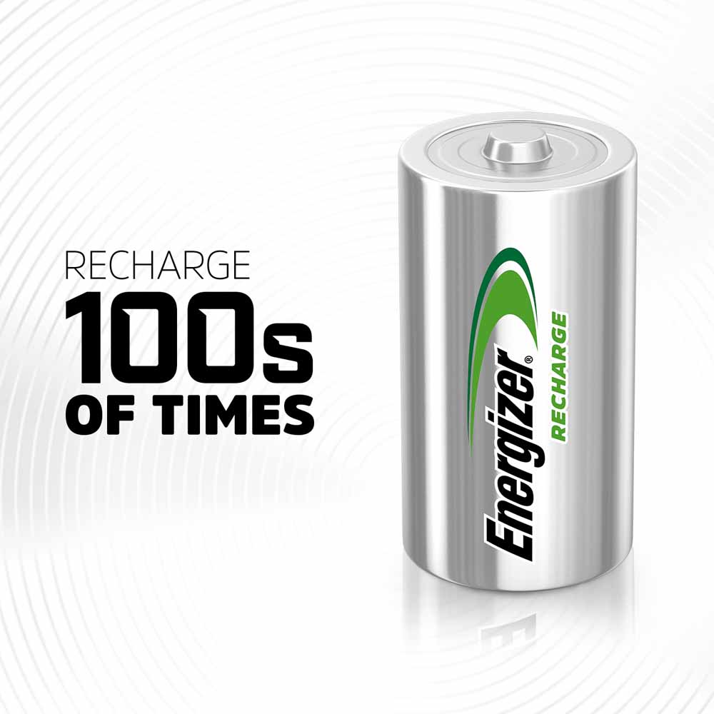 Energizer C 2500mAh 1.2V NiMH Rechargeable Batter ies 2 pack Wilko