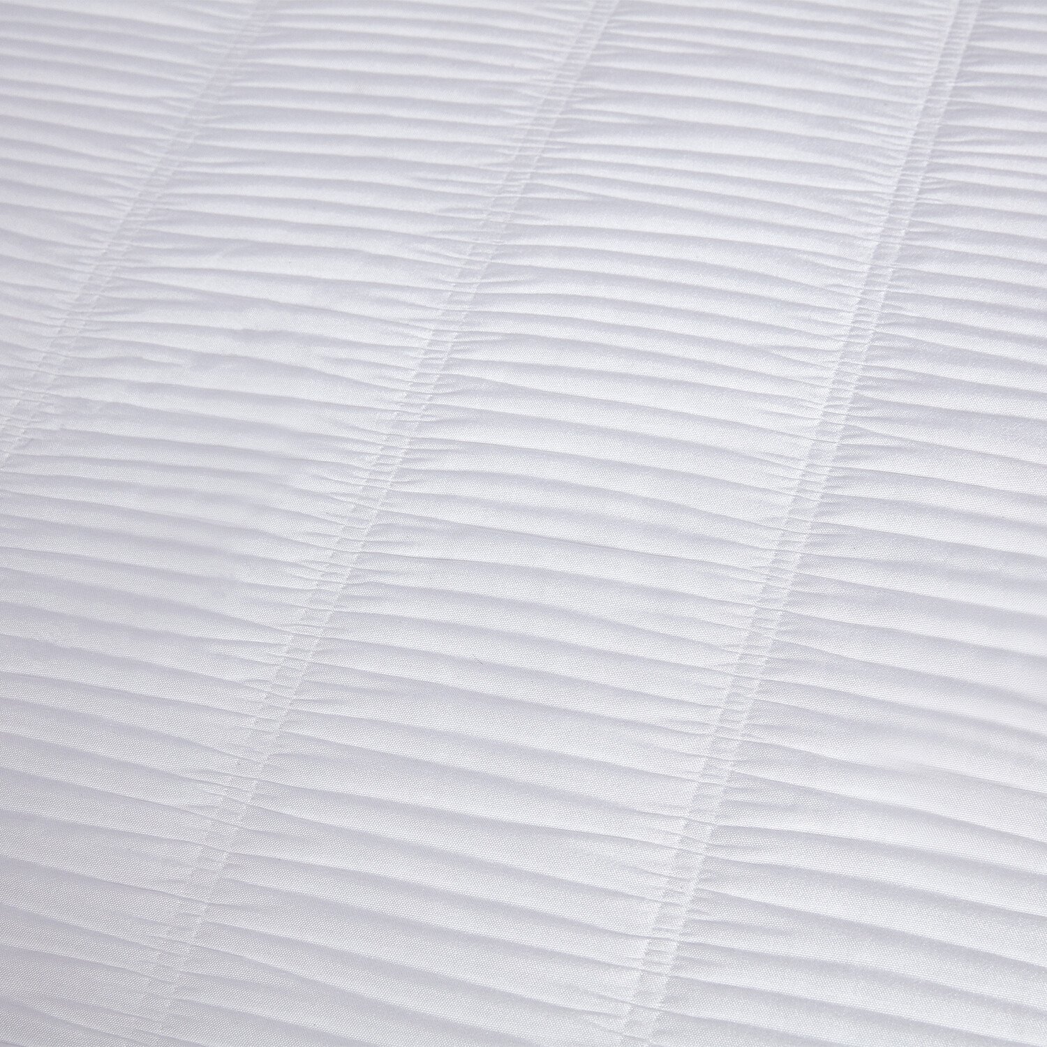 Cassie Crinkle Stripe Duvet Set White / Single Image 4