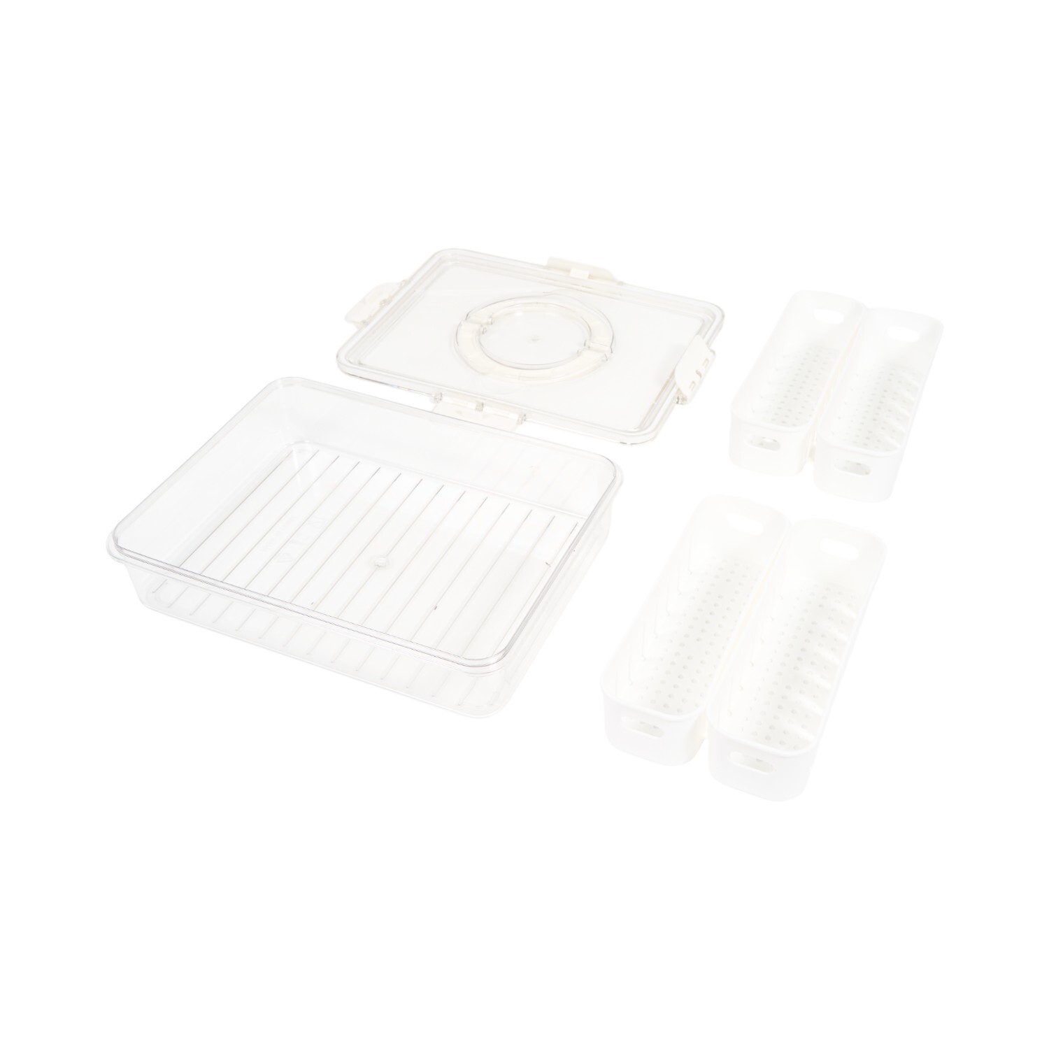 Fridge Storage With Lid and 4 Compartments Image 4