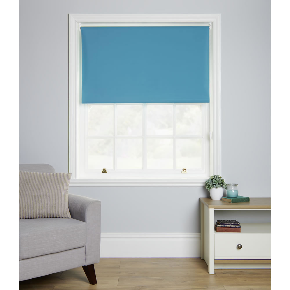 Wilko B/out Blind Teal 180 x 160cm Image 1