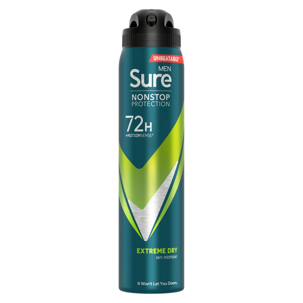 Sure For Men Extreme Dry Non-Stop Advanced Anti- Perspirant Deodorant 250ml Image 1