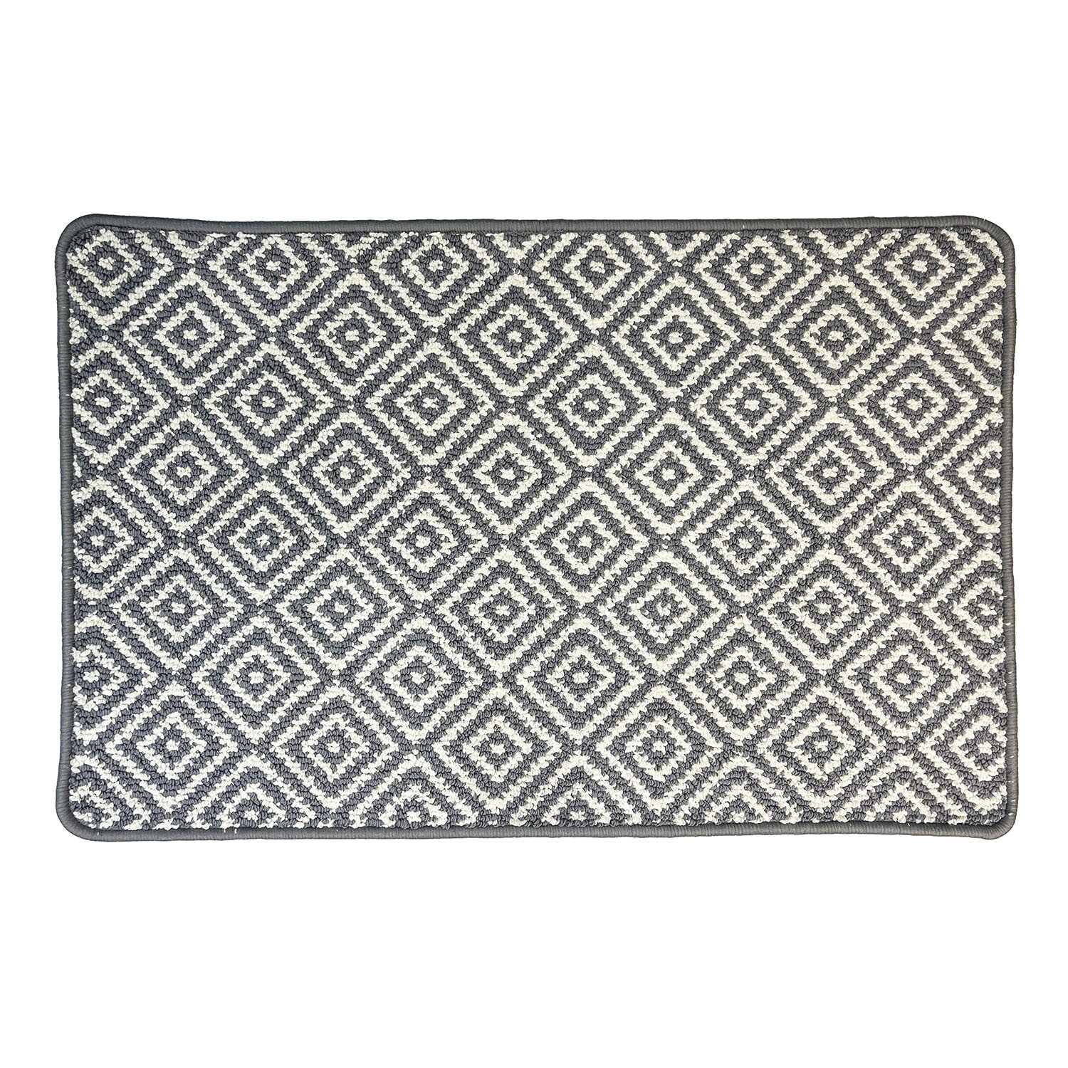Primeur Premium Polyester Loop Doormat - Black and White Image 1