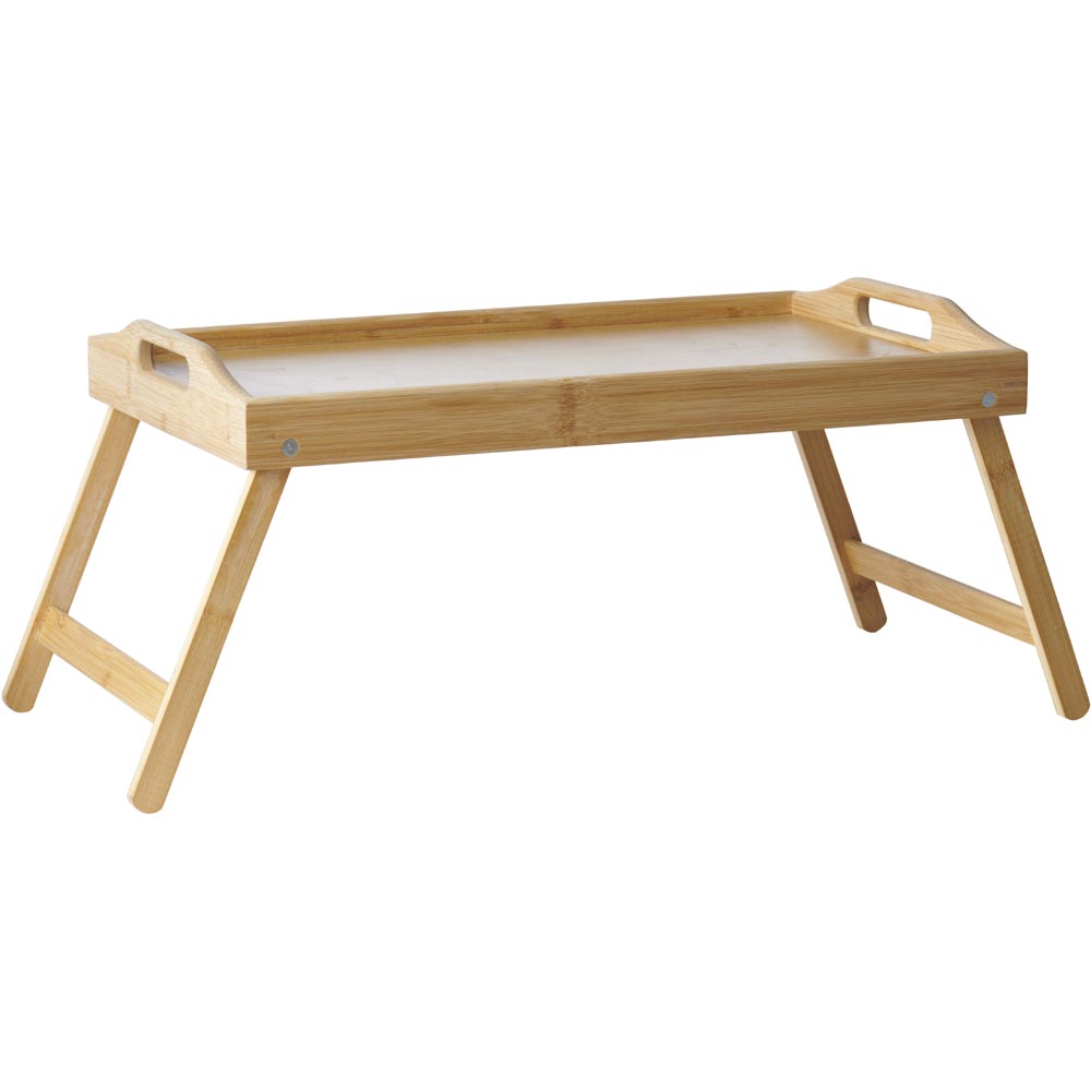 Wilko Wooden Tray With Foldable Legs Image 1