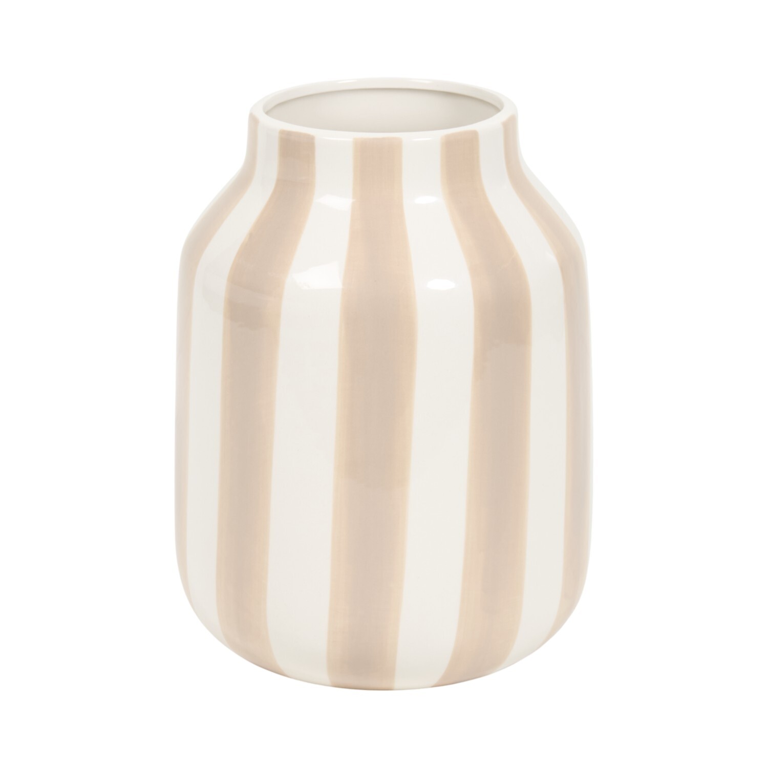 Alma Mushroom Striped Ceramic Vase Image 3