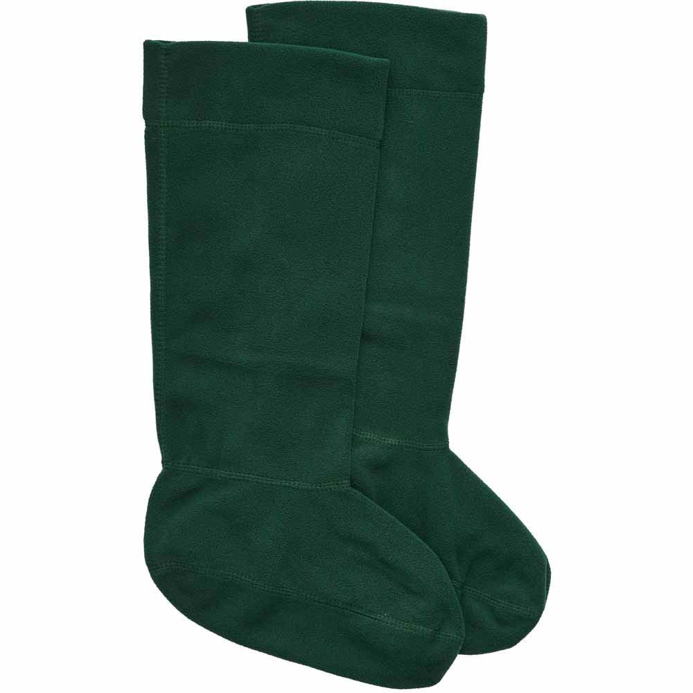 Wilko Medium Green Fleece Welly Socks Image