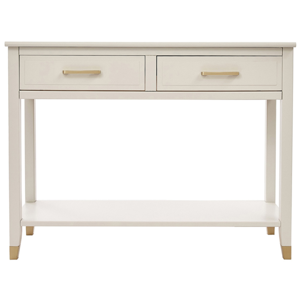 Palazzi 2 Drawers White Console Table Image 3