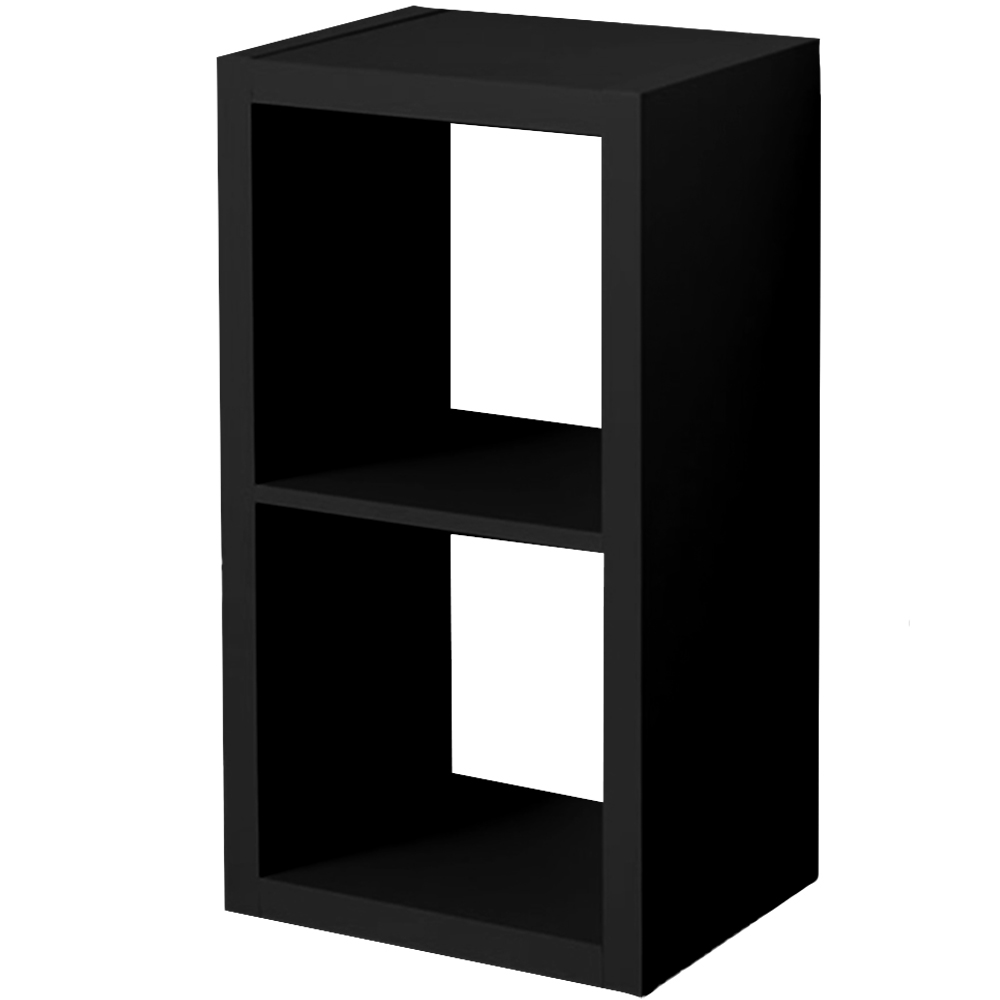 wilko Oslo 2 Shelf Black Cube Storage Unit Image 3