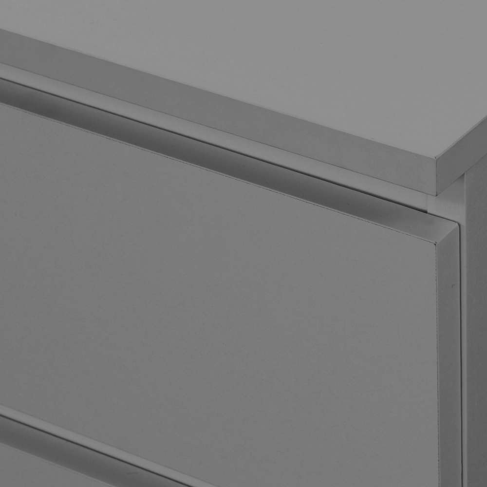 Oslo 2 Drawer Grey Bedside Table Image 2