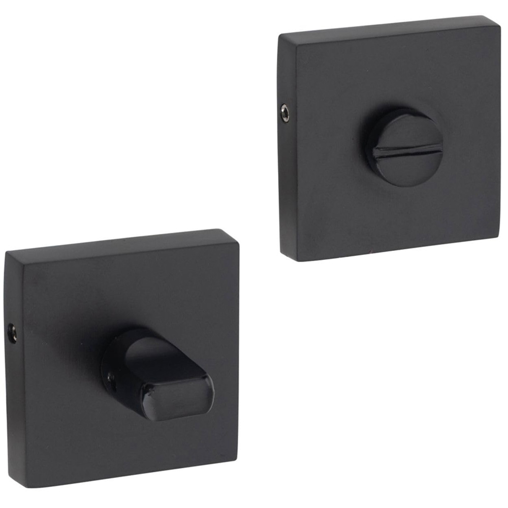 Golden Grace Matt Black Modern Nova Premium Bathroom Door Handle Set Image 3