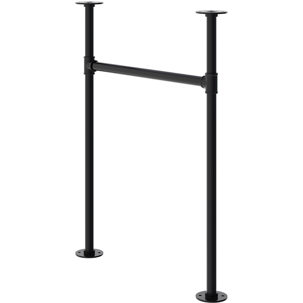 Living and Home 2 Pack Black Industrial H Shaped Anti Slip Iron Table Leg 50 x 71cm Image 3
