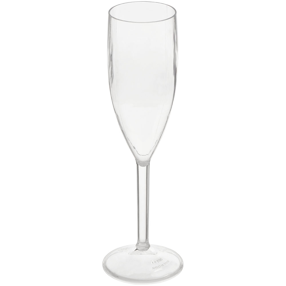 Wilko Clear Plastic Champagne Flute 4 Pack Image 3