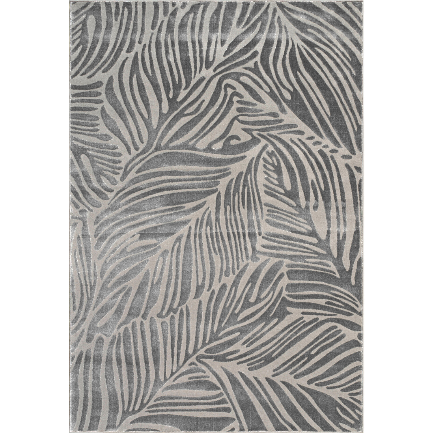 Sunset Leaf Rug Grey 160cm Image 1