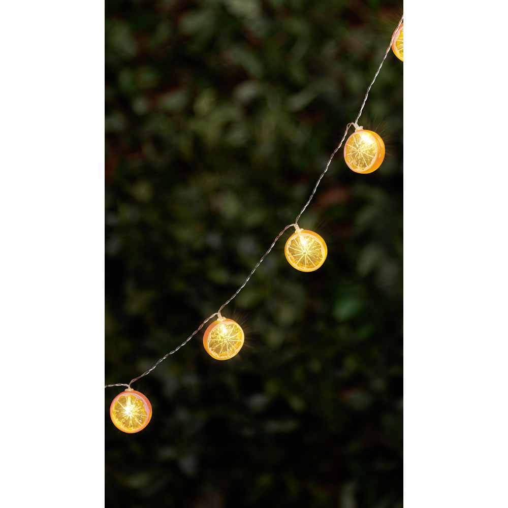 Wilko Orange Slice Garden Solar String Lights Image 1