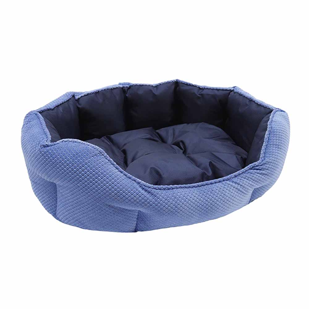 Rosewood Navy Quilted Water-Resistant Pet Bed 48cm Image 1