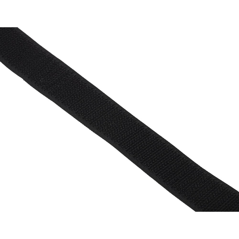 Wilko Black Hook and Loop Stick On Tape 1m x 20mm Wilko