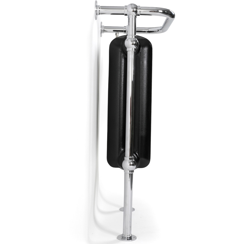 Terma 1217 BTU Flat Black and Chrome Heated Towel Rail 900 x 490mm Image 3