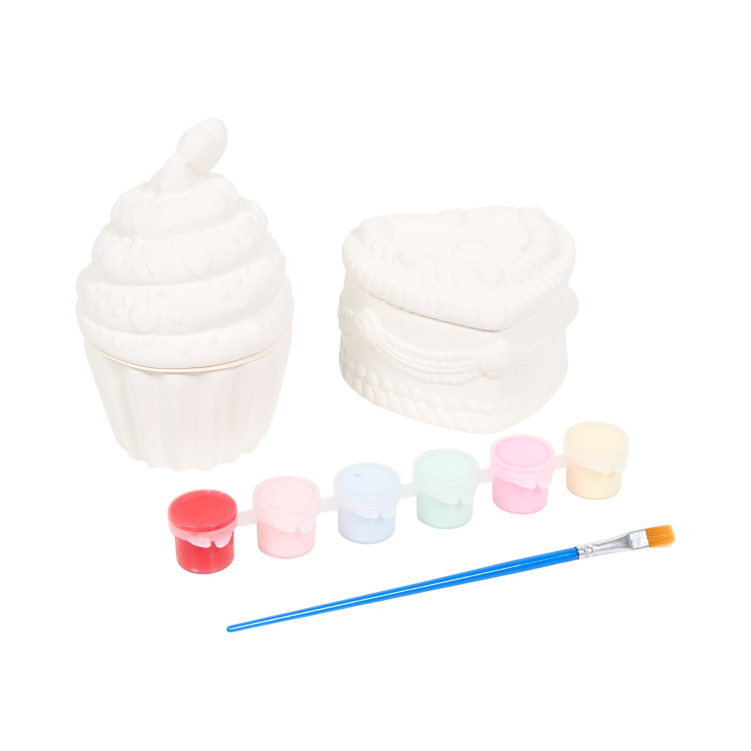 Paint Your Own Cake Pots with Lids Kit White Image 4