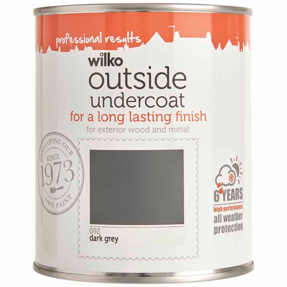 Wilko Wood and Metal Dark Grey Undercoat Paint 750ml Image 2