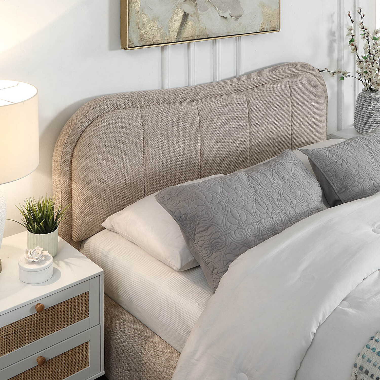 Sienna Ottoman Bed Taupe King Image 5