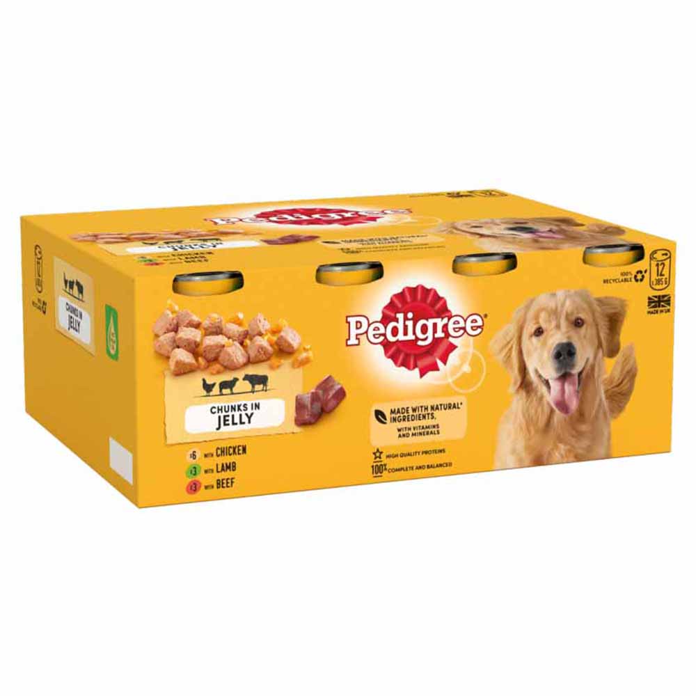 Pedigree Mixed Selection in Jelly Tinned Dog Food 12 x 385g Image 3