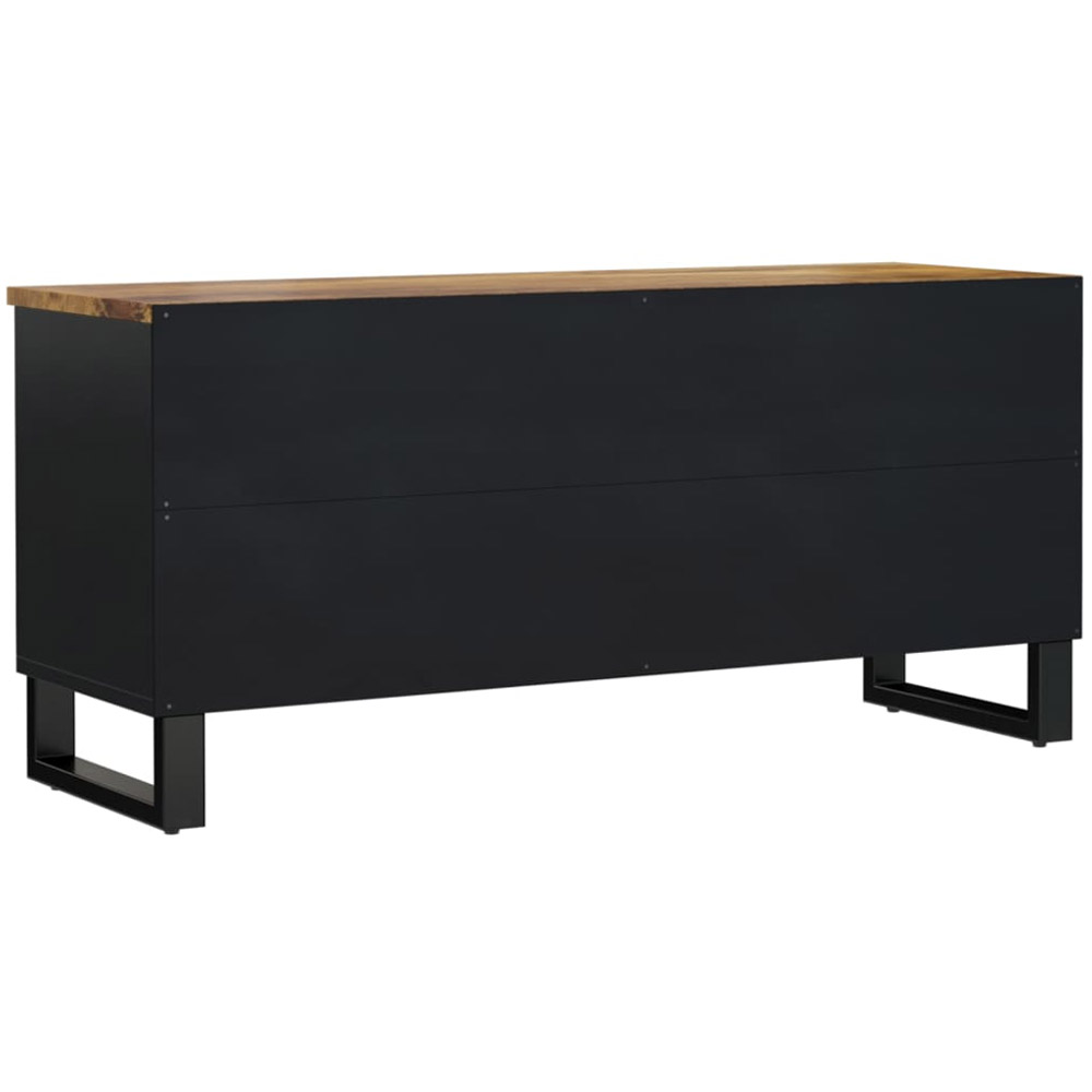 vidaXL Single Drawer 4 Open Shelf Honey Brown Solid Wood Mango TV Cabinet Image 5