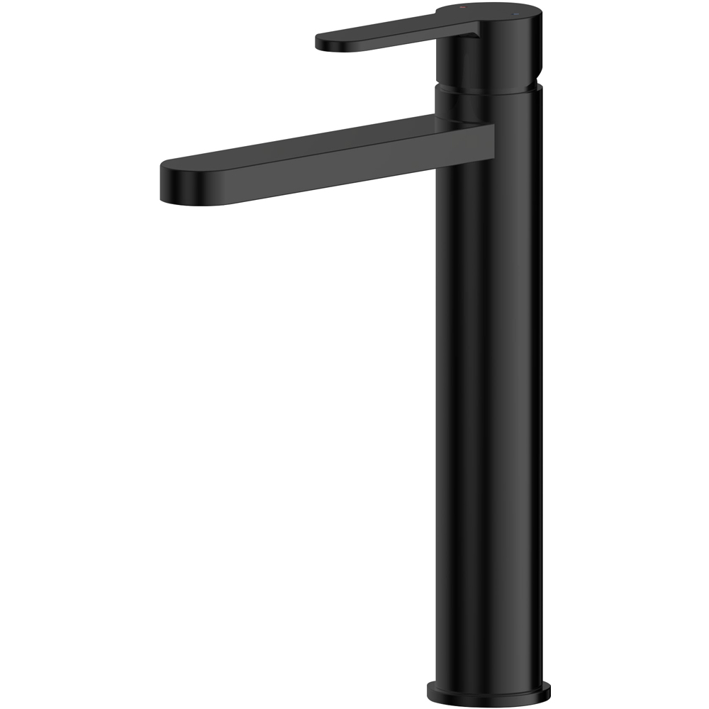 nuie Matt Black High Rise Mono Basin Mixer Image 1