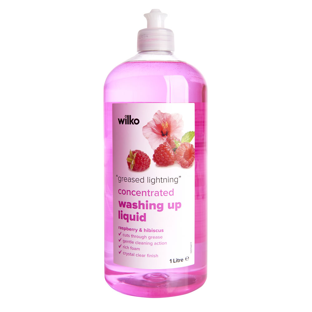 Wilko Washing Up Liquid Raspberry and Hibiscus 1L Image