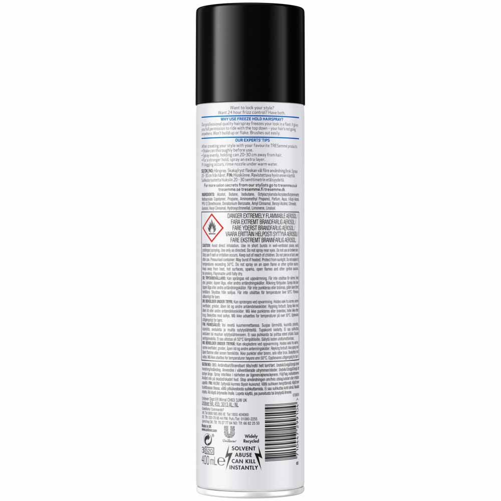 TRESemme Freeze Hold Hairspray 400ml Image 4