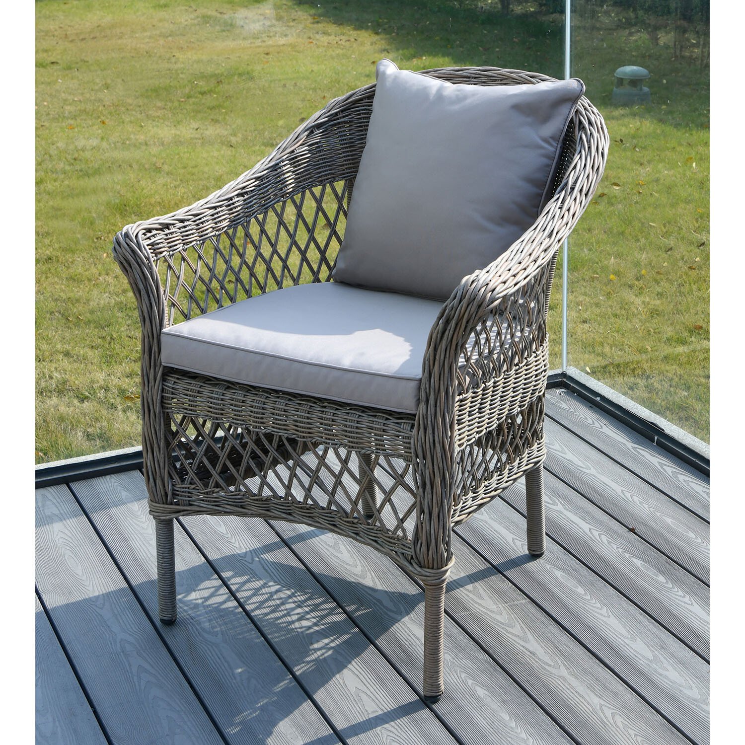 Granada 4 Seater Dining Set - Grey Image 8