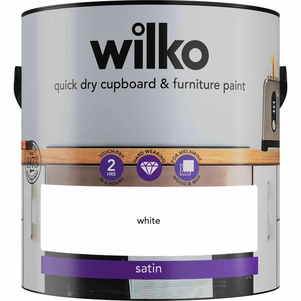 Wilko Quick Dry White Furniture Paint 2.5L Image 2